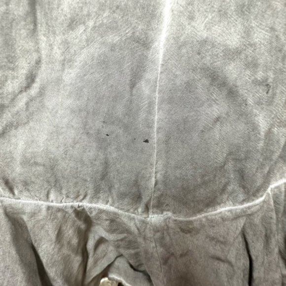 Entro Acid Distressed Gray Ruffle Long Open Cardigan Vest Size Small S Sm - Picture 6 of 6